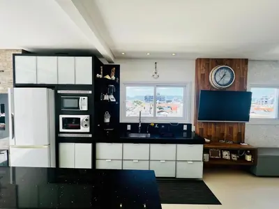 A cozinha ou kitchenette de Cobertura duplex, vista panorâmica e SPA