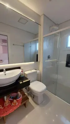 Uma casa de banho em Cobertura duplex, vista panorâmica e SPA