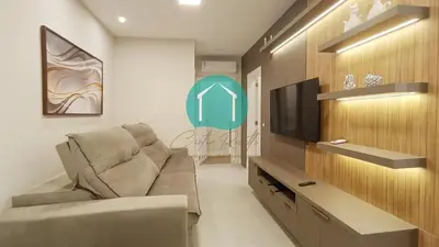 Uma televisão e/ou sistema de entretenimento em LM-302 Dpto con vista al mar de Bombas