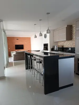 A cozinha ou kitchenette de Casa linda e espaçosa ao lado do Morro para Bombinhas