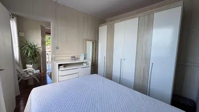 Uma cama ou camas num quarto em Recanto pé na areia