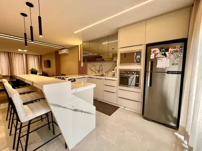 A cozinha ou kitchenette de Casa para Temporada em Camboriú