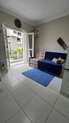 Uma área de estar em Loft a 50 metros Praia central de Bombinhas