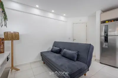 A cozinha ou kitchenette de Apto c/ Churrasqueira a 750m da Praia EVP0504