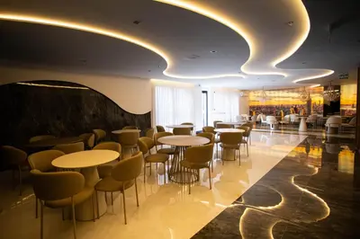 Uma área de estar em Apto 2003 - Frente mar, 200m da Praia, Restaurantes e Hard Rock Café