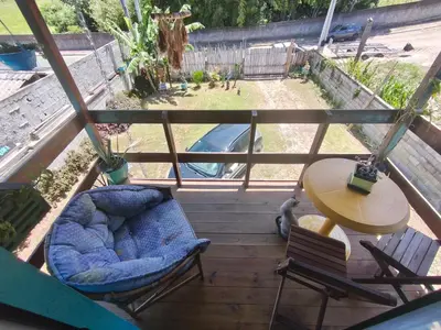 Uma varanda ou terraço em Sobrado ROOTS Bombinhas