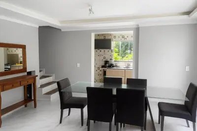 A cozinha ou kitchenette de Casa inteira praia do Estaleirinho