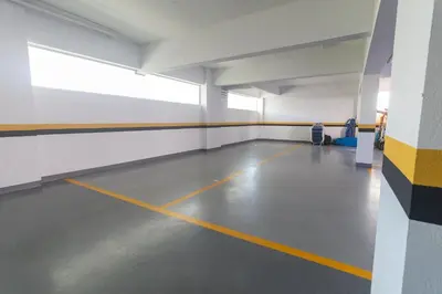A planta de Di Trento 402 - Apto 2 quartos na praia de Bombas