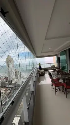 A planta de Apartamento vista Panorâmica do Mar em Meia Praia