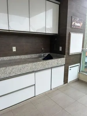 A cozinha ou kitchenette de Cobertura de 2 suites no centro de Bombinhas by RD Stay