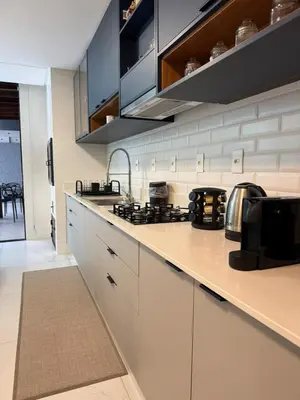 A cozinha ou kitchenette de Casa 2 no coração de Meia Praia