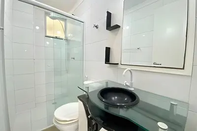 Uma casa de banho em Loft em Bombas - Excelente Localização - 1 dorm 3 pessoas