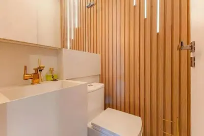 Uma casa de banho em Apartamento finamente decorado em Bombinhas