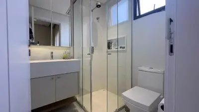 Uma casa de banho em Apartamento finamente decorado em Bombinhas