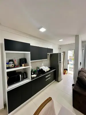 A cozinha ou kitchenette de Apto Aconchegante com Piscina Ótima Localização