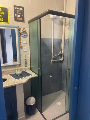 Uma casa de banho em Casa azul perto do centro e caminho das praias agrestes