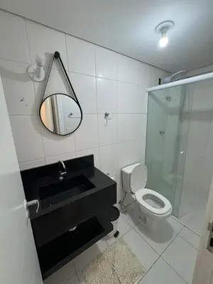 Uma casa de banho em Apartamento Bombas