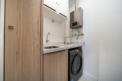 A planta de Farol de Bombas 104 – Lindíssimo Apartamento com Vista para o Mar na Praia de Bombas.