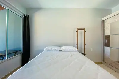 Uma cama ou camas num quarto em Casa com piscina privativa para locação - 0316