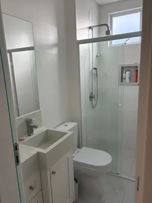 Uma casa de banho em Apartamento Morretes