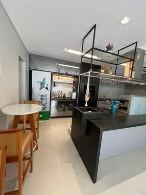 A cozinha ou kitchenette de Casa de Praia Palmas GCR SC