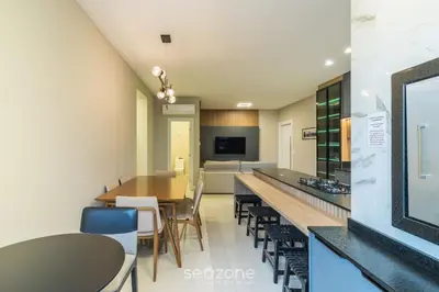 A cozinha ou kitchenette de Apto c/ Churrasqueira a 900 m da Praia EPD0702