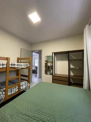 Uma cama ou camas num quarto em Casa de praia Mariscal