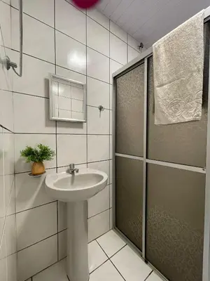 Uma casa de banho em Casa de praia Mariscal
