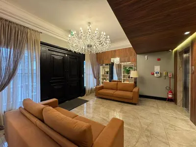 Uma área de estar em Apartamento Novo Vista Mar - Próximo ao Pier