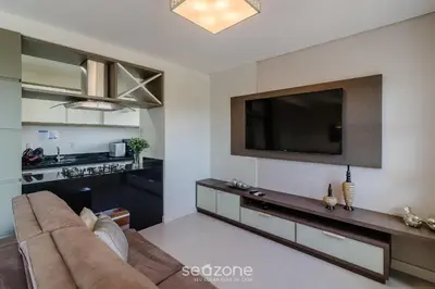 A cozinha ou kitchenette de Apto c/ churrasq. e vista a 130m da Praia RSD0202