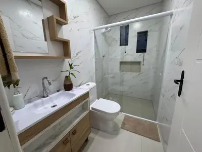 Uma casa de banho em Jollie Loft em Calheiros Governador Celso Ramos