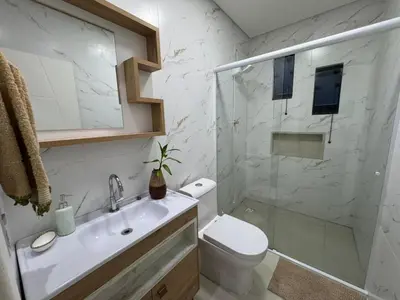 Uma casa de banho em Jollie Loft em Calheiros Governador Celso Ramos