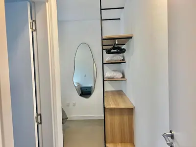 A planta de Lindo! Apartamento na Praia de Palmas - DE03J