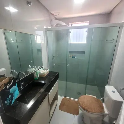 Uma casa de banho em Confortável Studio BC