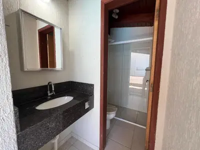 Uma casa de banho em Casa Carnaúba - com piscina a 150m da praia Mariscal