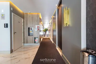 A planta de Apto c/ varanda gourmet a 450m da praia REB0802