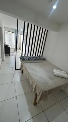 A planta de Kitnet a 1,6km da praia