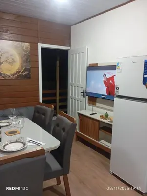 Uma televisão e/ou sistema de entretenimento em Villa Trentin