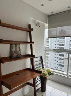 A cozinha ou kitchenette de Apartamento proximo ao mar no melhor da Meia Praia