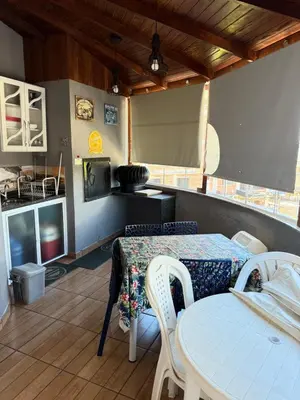 A cozinha ou kitchenette de Cobertura a 130 metros do mar Canto Grande