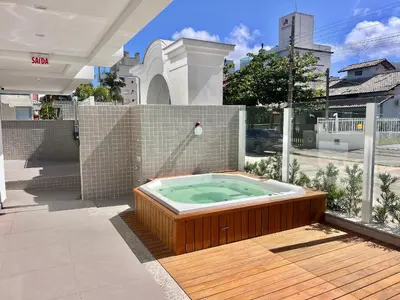 A planta de Lindo! Apartamento na Praia de Palmas - CI03J