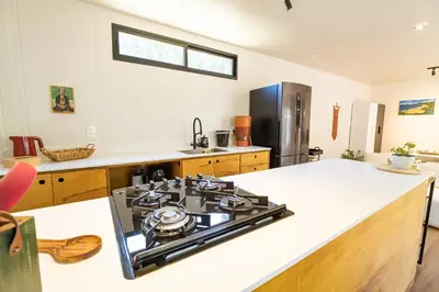 A cozinha ou kitchenette de Refúgio Casa Container Aroeira