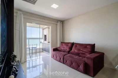 Uma área de estar em Apto Vista Mar a 500 m da Praia ROO0401
