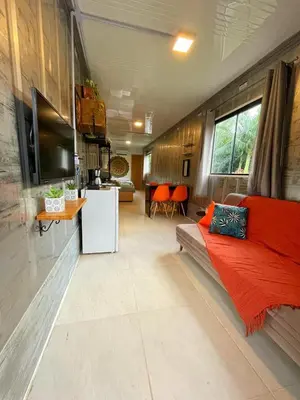 A cozinha ou kitchenette de Estudio Praia do Estaleiro - Balneário Camboriú