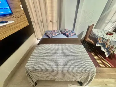 A planta de Quarto Equipado próximo as praias em Balneário