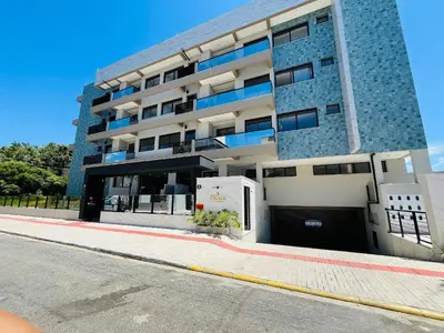 A planta de Oásis do Atlântico 402 A – Apartamento amplo em condomínio completo a apenas 5 minutos da Praia de Palmas