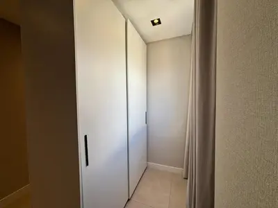 A planta de Flat com Academia, Rooftop, Piscina e Vista Mar