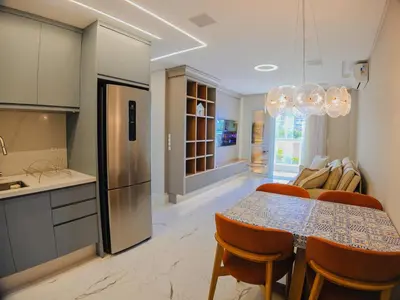 A cozinha ou kitchenette de Apartamento de luxo a 20 metros do mar de Mariscal