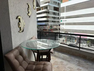 A planta de Ap Amplo 160m da Praia, 3 Quartos, Churrasqueira