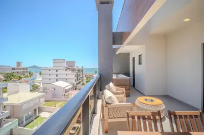 Uma varanda ou terraço em Cobertura | 03 suítes | vista mar
